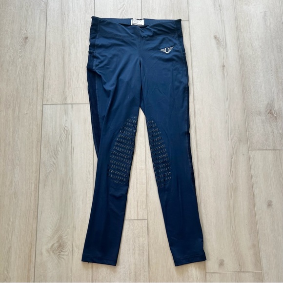 EUC TuffRider Ventilated Schooling Tights Pull On Breeches - Picture 1 of 4